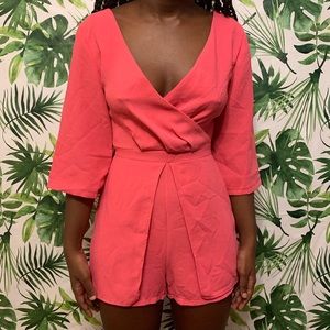 Mini romper wrap skort set
